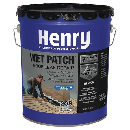 WET PATCH Henry Smooth Black Asphalt AllWeather Roof Cement 434 gal HE208071